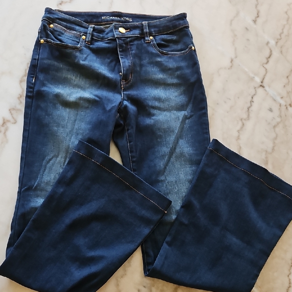 Michael Kors Dark Blue Flare Jeans